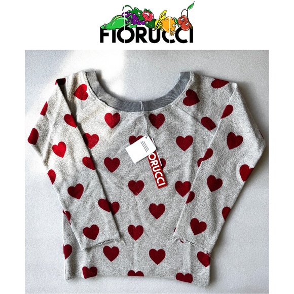 Fiorucci Distressed Heart Raglan Sweatshirt - Picture 1 of 8